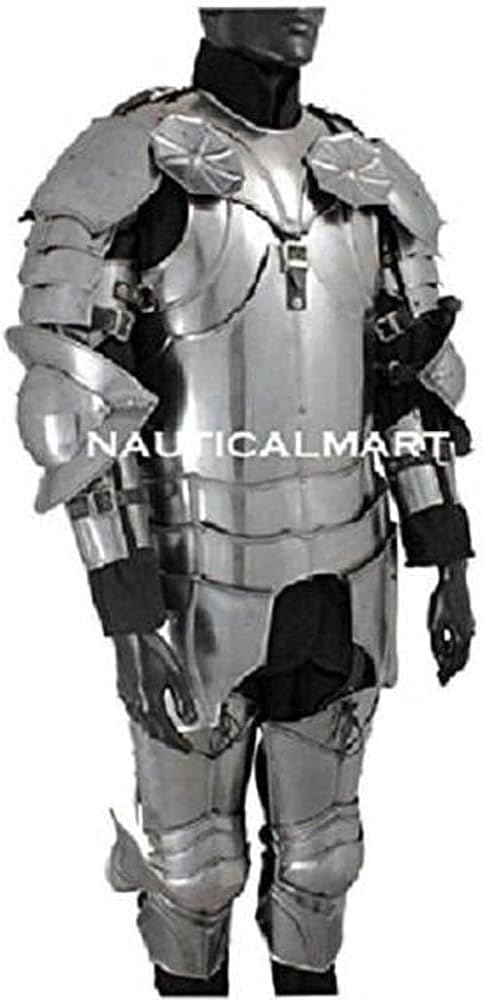 NauticalMart Medieval Knight Half Suit of Armor Larp Reenactment Handmade Armour Costume, Medieval Knight Gothic Suit of Armor Adult Costume