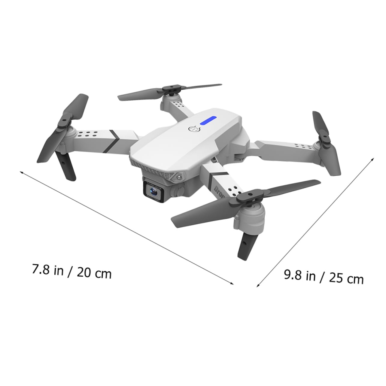 Dron Plegable E525 Doble Cámara 4k, Quadrotor Blanco