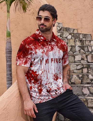 Funny Golf Shirts for Men Moisture Wicking Men's Fun Golf Polo Shirts Quick-Dry Polo Shirts Short Sleeve2