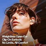 OpenRock E Open Ear Headphones, Clip On Earphones, 4g Lightweight Comfort, Wireless Open Ear Earbuds, Bluetooth 6.0, 28H Playtime, 10mm dynamic driver, IPX4 Waterproof, App Control, for Sport Office - 2