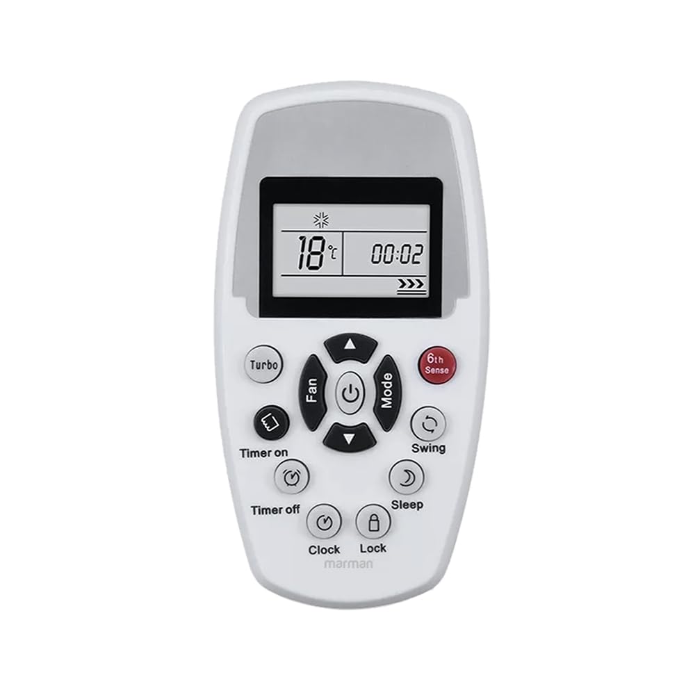 marman® Compatible with Whirlpool Air Conditioner Remote Control Original Model 110A Suitable for 1 |1.5| 2 ton Split and Window AC - Match Remote Keys Exactly to Replicate Genuine Remote Function