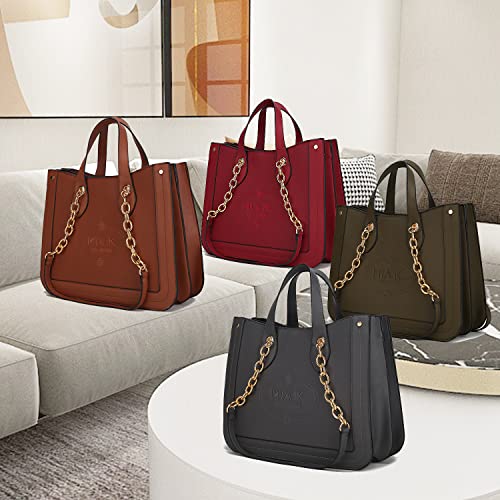 MKF Collection Tote Bag for Women, Vegan Leather Top-Handle Shoulder bag Purse Tote Satchel Handbag 7