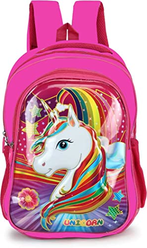 Image of Dejan Bags Girl's Water Resistant 27 L Polyester School Backpack for 6-10 Years (Pink)
