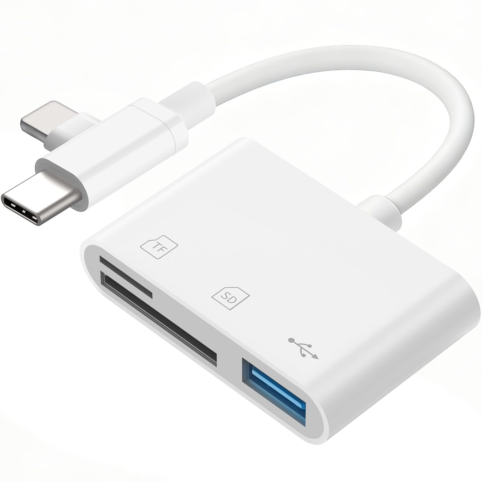 SD Card Reader for iPhone iPad,Micro SD Card Reader Memory Card Reader Plug and Play Trail Camera SD Card Adapter,Simultaneous Charging and Reading — Amazon image 9