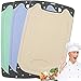 Produktbild Schneidbrett 3er Set, Kunststoff Küche Schneidbretter BPA frei, mit Saftrillen, Spülmaschinenfest, Antibakteriell und Rutschfest, 3 Stück (Beige, Grün, Blau)