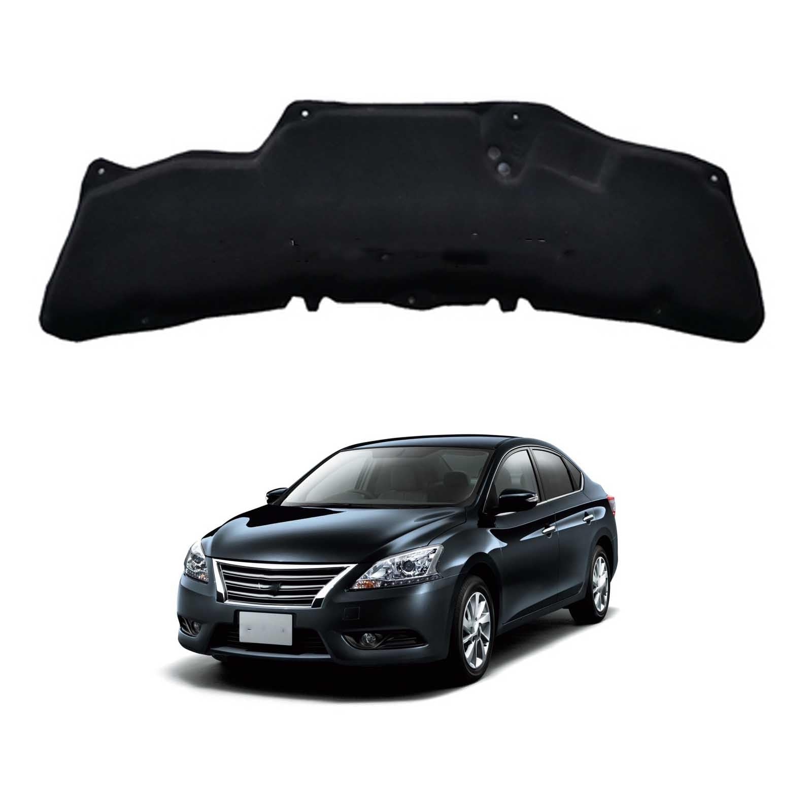 Papep Normal Heat Shield & Soundproof Cotton For Nissan Sylphy 2016-2019 Oe: 658404Fy0a, Bonnet Engine Insulation Mat, Noise Reduction Thermal Liner Cover For Car Hood