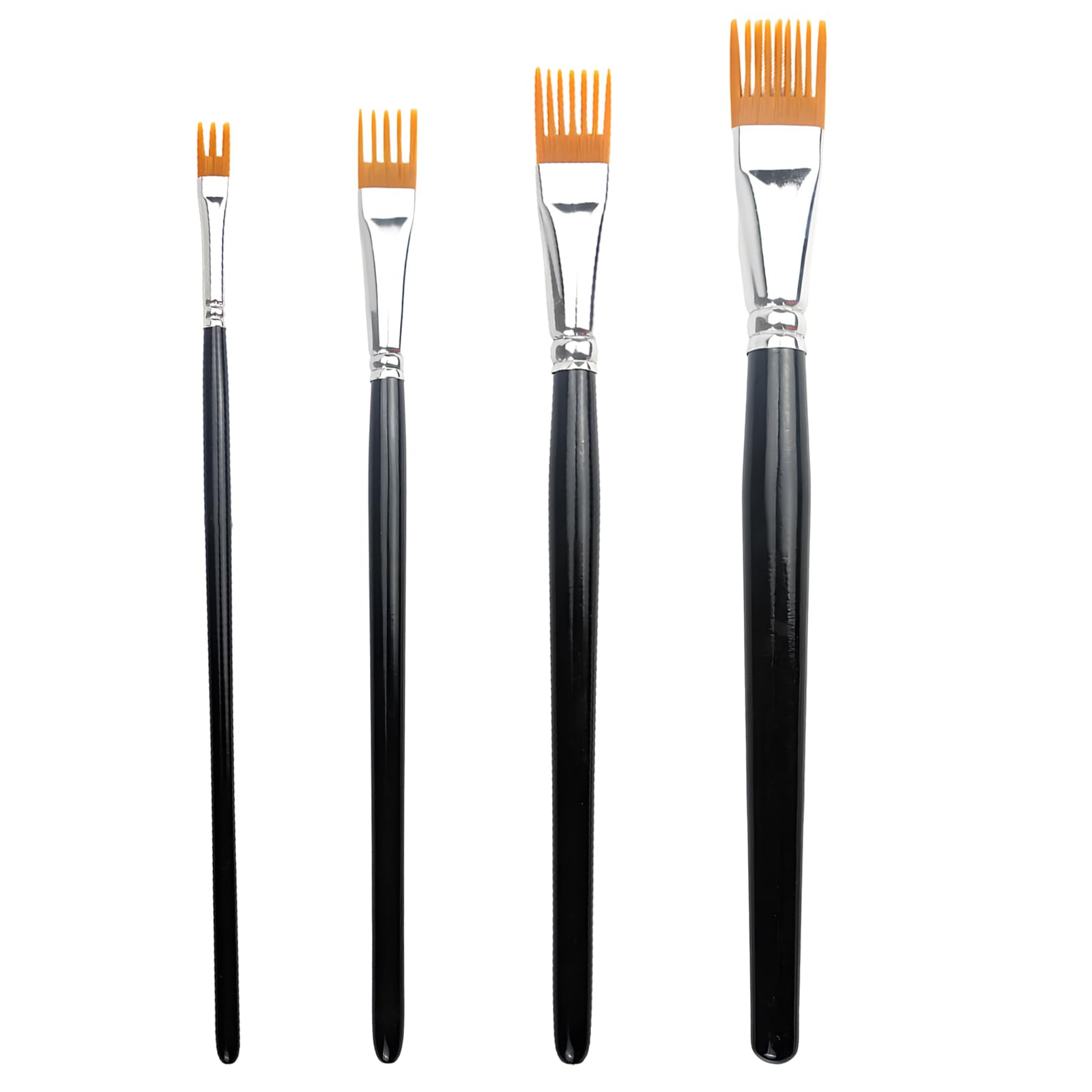 4PCS Grainer Brush Set, Professional Oil Paint Brushes for Oil Painting and Watercolor Techniques,Textured Brush Collection，Ideal for Creating Detailed Art Patterns and Enhancing Canvas Texture