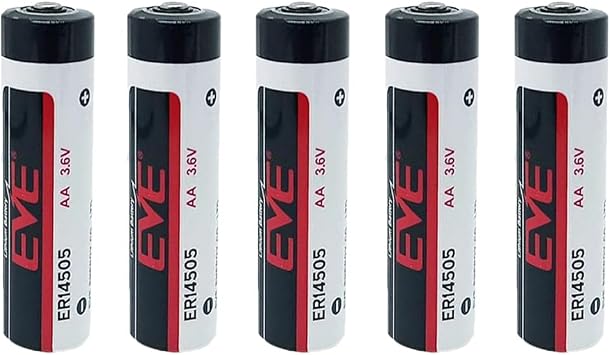 KAKAA Pack of 5 3.6V 2700mAh EVE ER14505 AA Lithium Li-SOCl2 Battery Non Rechargeable