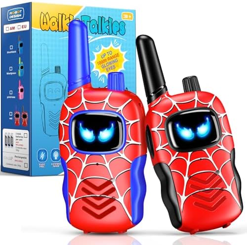 Talkie-walkie Vidéo Pour Enfants 3-7 Ans - Lot De 2, Rechargeable, Communication Vidéo Et Audio, Facile à Utiliser