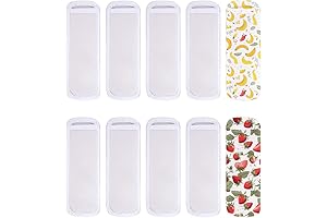 10 Pack Sublimation Blanks White Ice Pop Sleeves Popsicle Holders, Neoprene Fabric