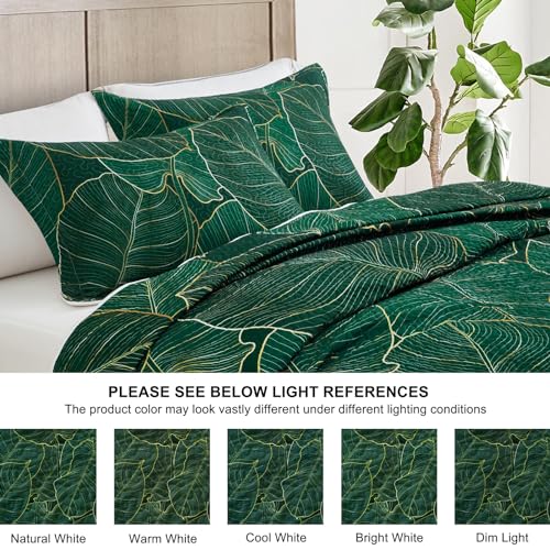 Notepure KTBLK230301 Tropical Quilt King Size Bedding Sets thumb #6