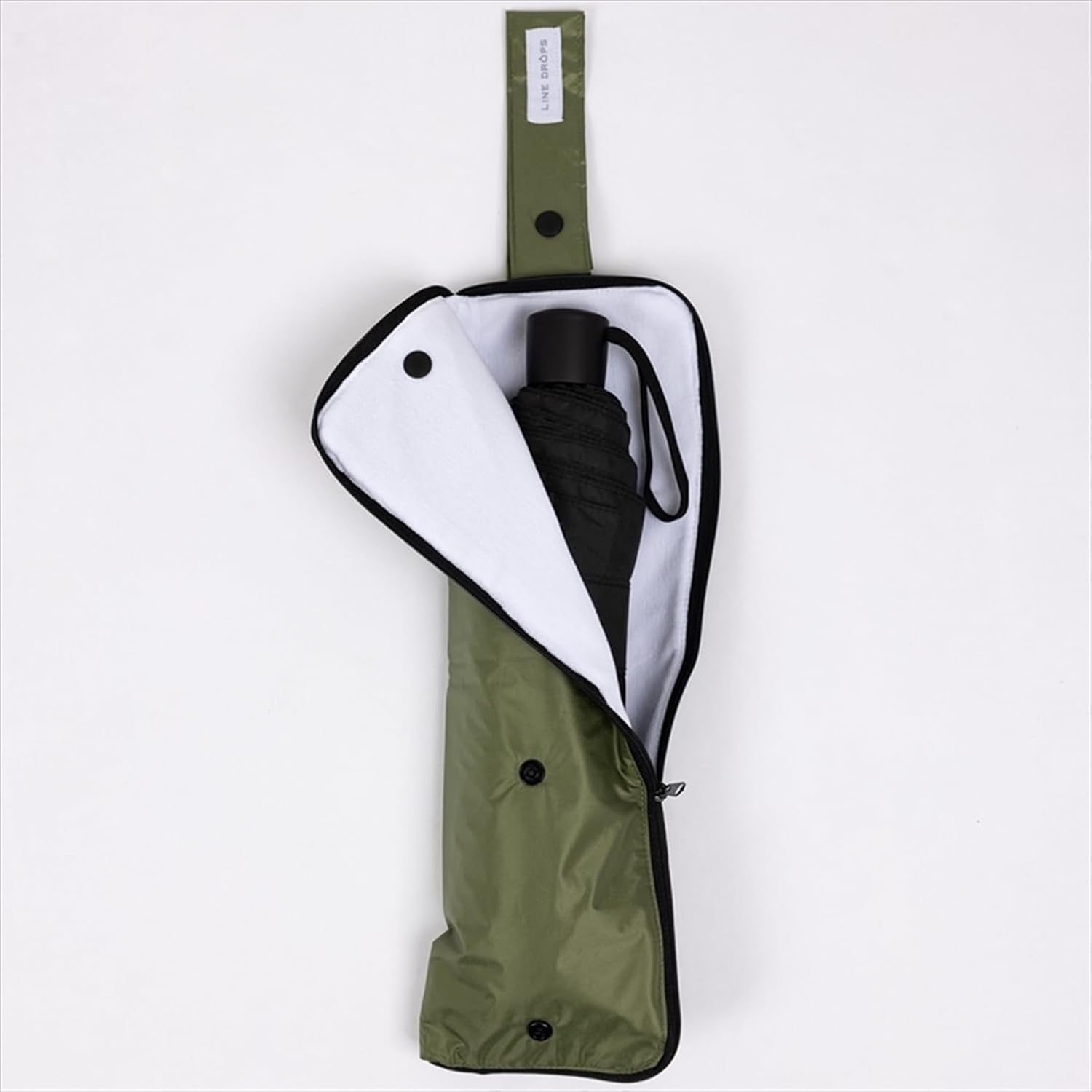 Ogawa 53375 Microfiber Absorbent Fabric Umbrella Case, Umbrella Cover, For Folding Umbrella, Pet Bottle Cover, Khaki, Compact Storage, Long and Short, Compatible with Long and Short, 14.6 x 4.7 inches