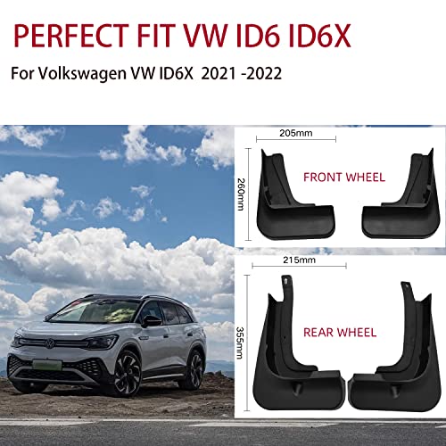 Image of Mud Flaps Kit for 2021 2022 Volkswagen VW ID.6 ID6X ID6 Mud Flap Splash Guard Accessories Front and Rear 4pcs Set
