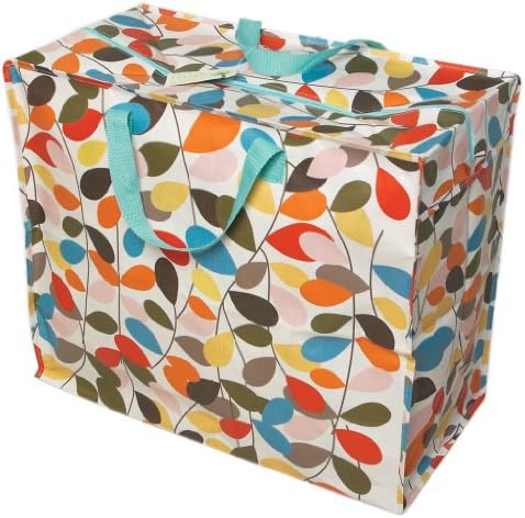 dotcomgiftshop Ivy Leaves Large Storage Bag with Zip - Strong and Durable 55 x 48 x 28cm 70l