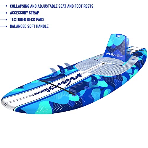 Wavestorm 9Ft6 Sup Kayak Hybrid Stand Up Paddleboard Foam Soft Top Sup For Adults And Kids Of All Levels Of Paddling Kayak,Blue #TOP6