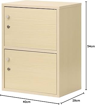 Amazon｜seathetars 鍵付き ボックス 2段 収納 おしゃれ キャビネット