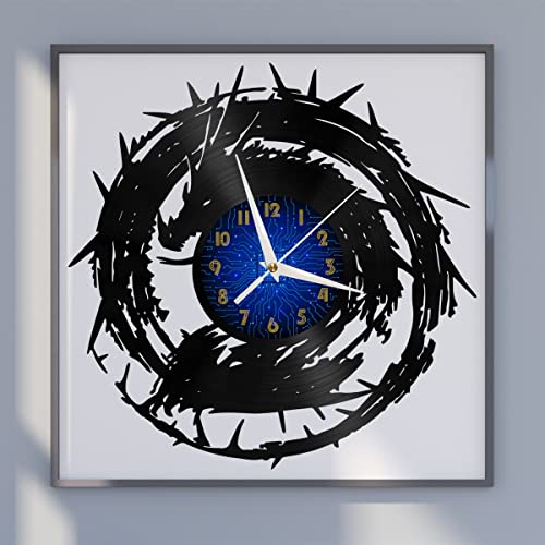 Horloge murale décorative dragon en vinyle idée cadeau originale maison - 2