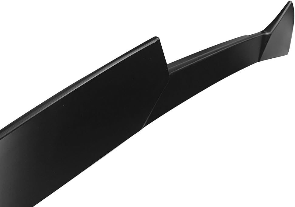 IKON MOTORSPORTS, Rear Window Roof Spoiler Compatible with 2015-2021 Subaru WRX & WRX STI, V2 Style Unpainted Black ABS Plastic Top Roofline Windshield Visor Spoiler Wing