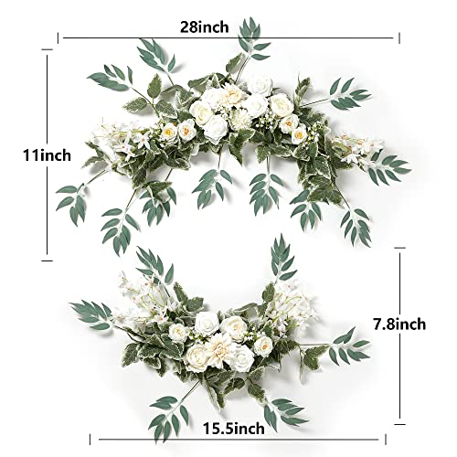 Misspin Wedding Arch Flowers Garlands Floral Arrangement Swag For Ceremony And Reception Backdrop Decoration #TOP1