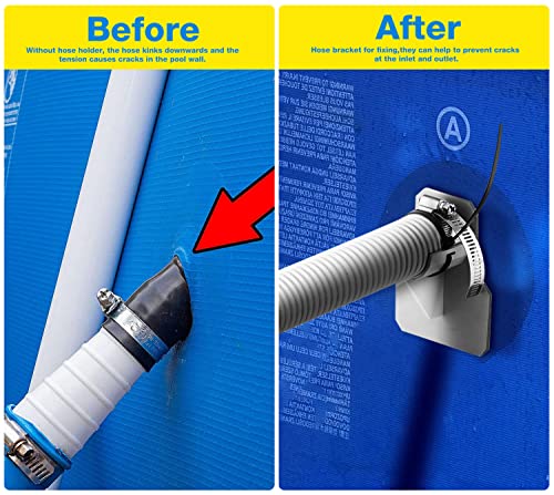 2Pcs Swimming Pool Pipe Holders,Above Ground Pool Accessories,Pool Accessories,Pool Hoses For Above Ground Pools,Designed To Fit On Intex Pools,Preventing Pipes Sagging Accessory(Grey) #TOP3