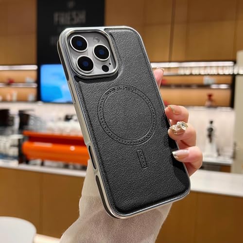 iPhone 16 Pro Max �p �P�[�X ������� ���I �������U�[ ���h�~ �w��h�~ ���b�L���H MagSafe�Ή� �A�C�t�H��16 Pro Max �P�[�X �y�� ���^ �S�ʕی� �Ռ��z�� �����Y�ی�i�u���b�N iPhone16 Pro Max�j