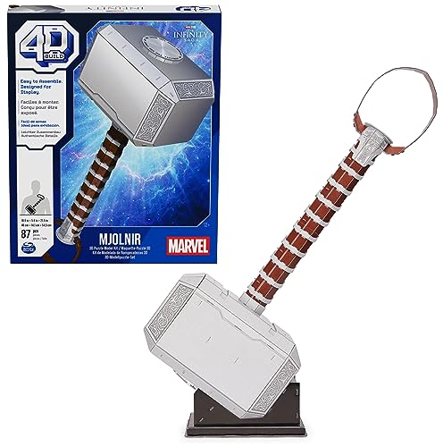 Puzzle 3D Marvel Marteau de Thor 4D BUILD 87 pièces maquette à collectionner