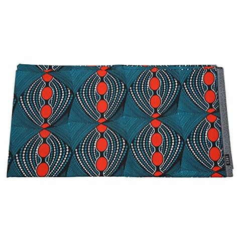 6 Yards Colourful African Wax Print Fabric Cover