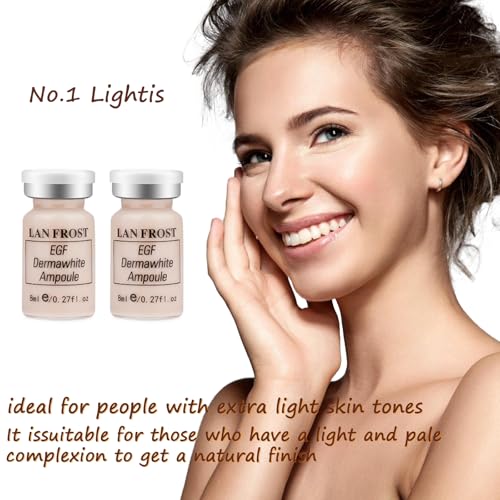Veerlogix Facial Glow Foundation Serum Starter Kit Combined With Niacinamide and Peptides to Even Skin Tone Hydration Anti-Ageing Foundation Set, 12 Vials #1 Color 8ml