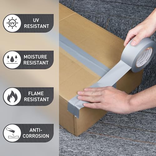 Avery Dennison Duct Tape, Heavy Duty PVC Easy Tear Tape, Strong Adhesive Waterproof Duct Tape for Indoor Outdoor Repairs, 2 in x 36 Yard, Silver, 6 Rolls by Avery Dennison - Image 5