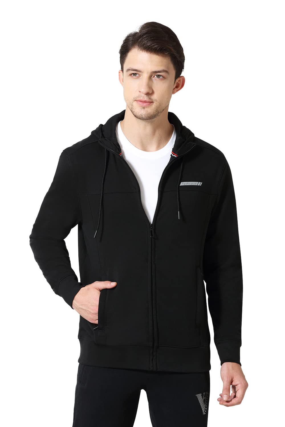 van heusen Cotton Blend Men Hooded Jacket-picture-28