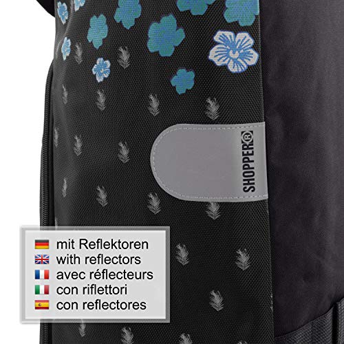 Andersen Shopper Quattro Stahl höhenverstellbar mit Rad Ø 15 und 20cm und 41 Liter Tasche Lily mit Kühlfach türkis – Bild 5