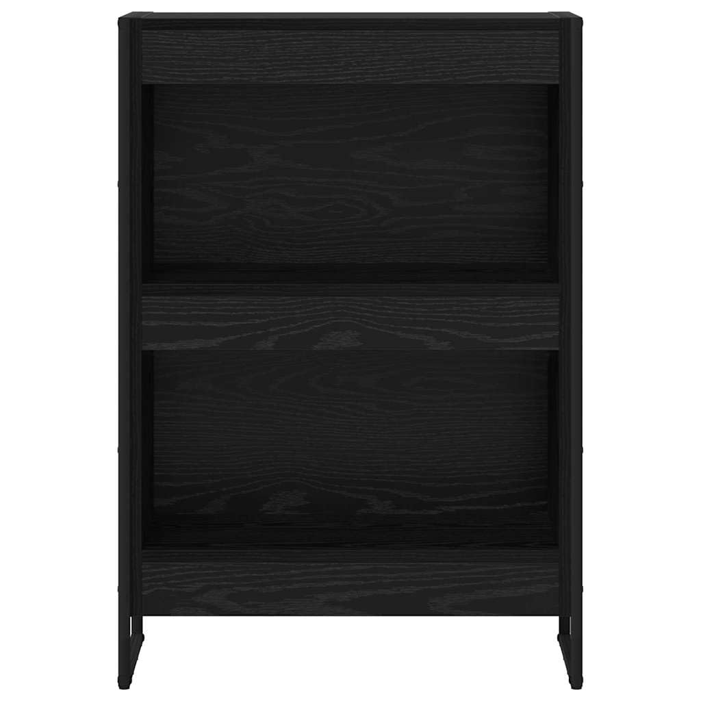 Regał na książki o wyglądzie czarnego dębu, 80 x 30 x 155 cm, materiał drewnopochodny, przemysłowy regał stojący z 3 półkami, do salonu, biura, sypialni