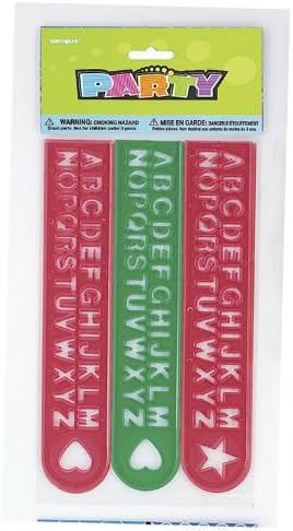 PARTYGRAM 86939pg 12 Alphabet Rulers