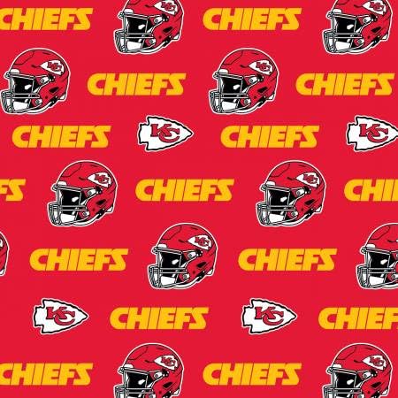 Kansas City Chiefs NFL Licensed Cotton Fabric Precuts (Fat Quarter)