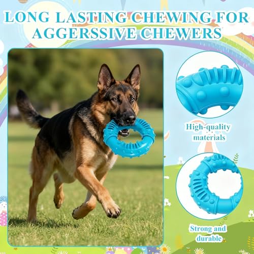 PDirat Hundespielzeug Unzerstörbar, Spielzeug Hund Unzerstörbar, Robustes Kauspielzeug, Natürlicher Gummi Hundespielzeug Zur Zahnpflege und Stressabbau für Kleine, Mittlere & Große Hunde(13cm)