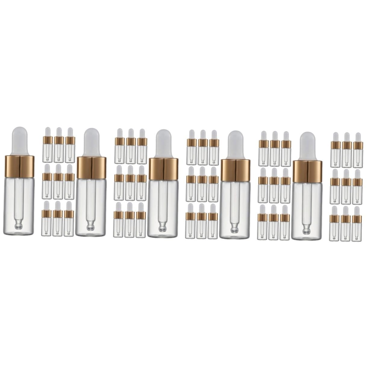 Beavorty Lot De 5 Flacons À Bille En Verre Anti-fuite Pour Voyage Flacons Distributeurs Multifonctions 10 Pièces X 5
