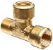 Anderson Metals Brass Pipe Fitting, Forged Street Tee, 1/4" Female Pipe x 1/4" Male Pipe x 1/4" Female Pipe