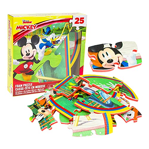 25-Piece Mickey Mouse Clubhouse Puzzle Bundle - Foam Floor Puzzle With Bonus Mickey Mouse Stickers And Door Hanger (Mickey Mouse Jigsaw Puzzles) #TOP2