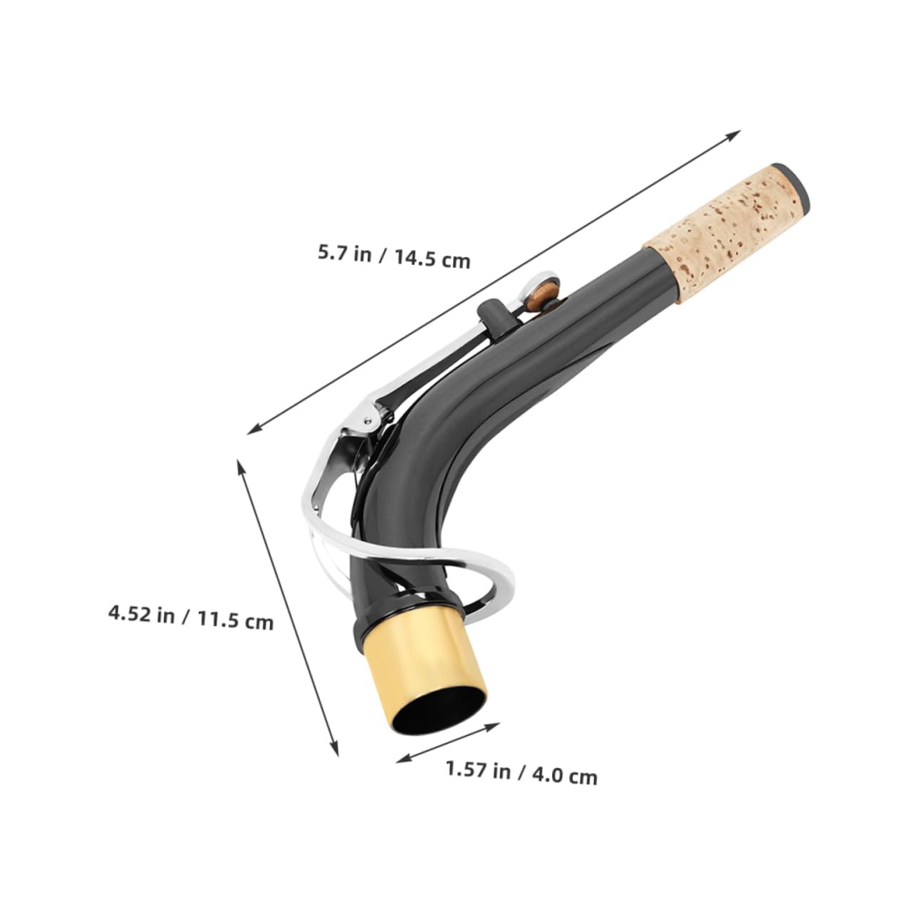 ibasenice 3pièces Saxophone Alto Bend Neck Laiton Plaqué Avec Embout Accessoire De Réparation Pour Instrument De Musique De Tube Flexible Pour Saxophonistes