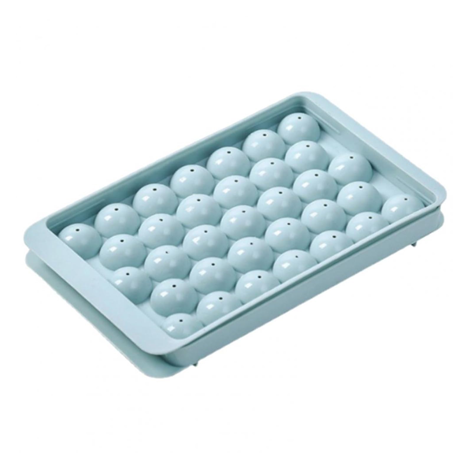 Vassoio per cubetti di Ghiaccio 33 Grid Ice Ball Maker con Coperchio Frigorifero Fai da Te Vassoio Rotondo 3D Utensili da Cucina (Color : Blue)