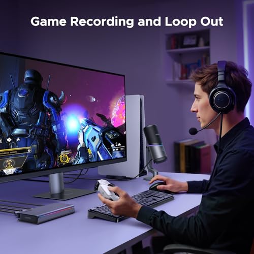 Image of UGREEN 4K 144Hz Video Capture Card HDMI to USB 3.2 Gen 2 Game Recording | Mic and HDMI 2.1 Loop-Out, with Low Latency for Streaming Compatible with Switch 2 /Xbox /PS4 /PS5 /PC /Camera /Mac /OBS /XSplit