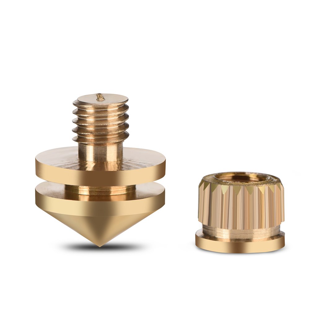 VBESTLIFE 8 pièces en Laiton Pointes de Haut-Parleur, Pointes de Boxe de Choc pour l'amplificateur de Haut-Parleur d'équipement HiFi