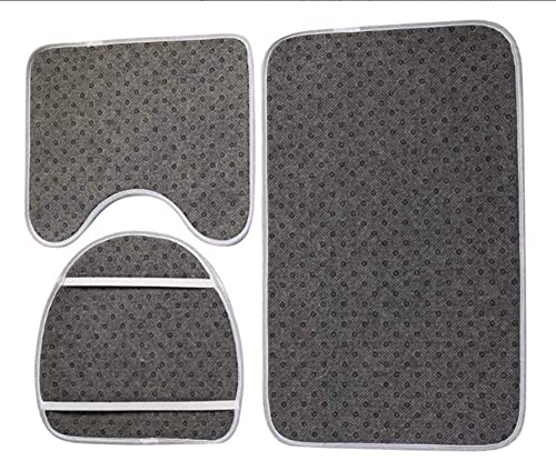 WXYGJYG Badematten Set 3 Teilig 50X80 cm Blau Maschinenwaschbare Badematte, Badvorleger mit Wasserabsorbierenden… – Bild 5