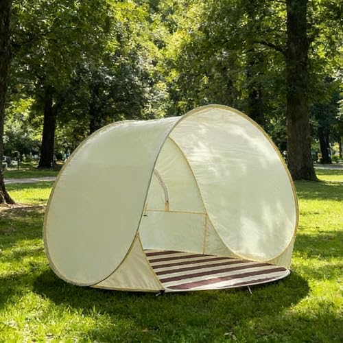 Abri Solaire De Tente De Plage Portable pour 3 À 4 Personnes, Pop-Up Auvent De Protection UV, pour Vacances, Voyage, Parc, Jardin, Pique-Nique, Camping en...