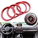 Xotic Tech 4pcs Car Auto AC Air Condition Vent Outlet Decoration Ring Cover Trim for Audi A3 8V New [Red]