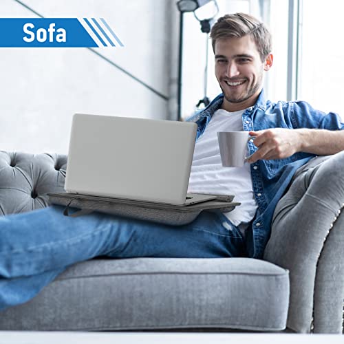 Lap Desk - Portable Laptop Lap Desk With Pillow Cushion, 21.7 Inch Laptop Desk With Anti-Slip Strip For Home Office Working And Reading #TOP5