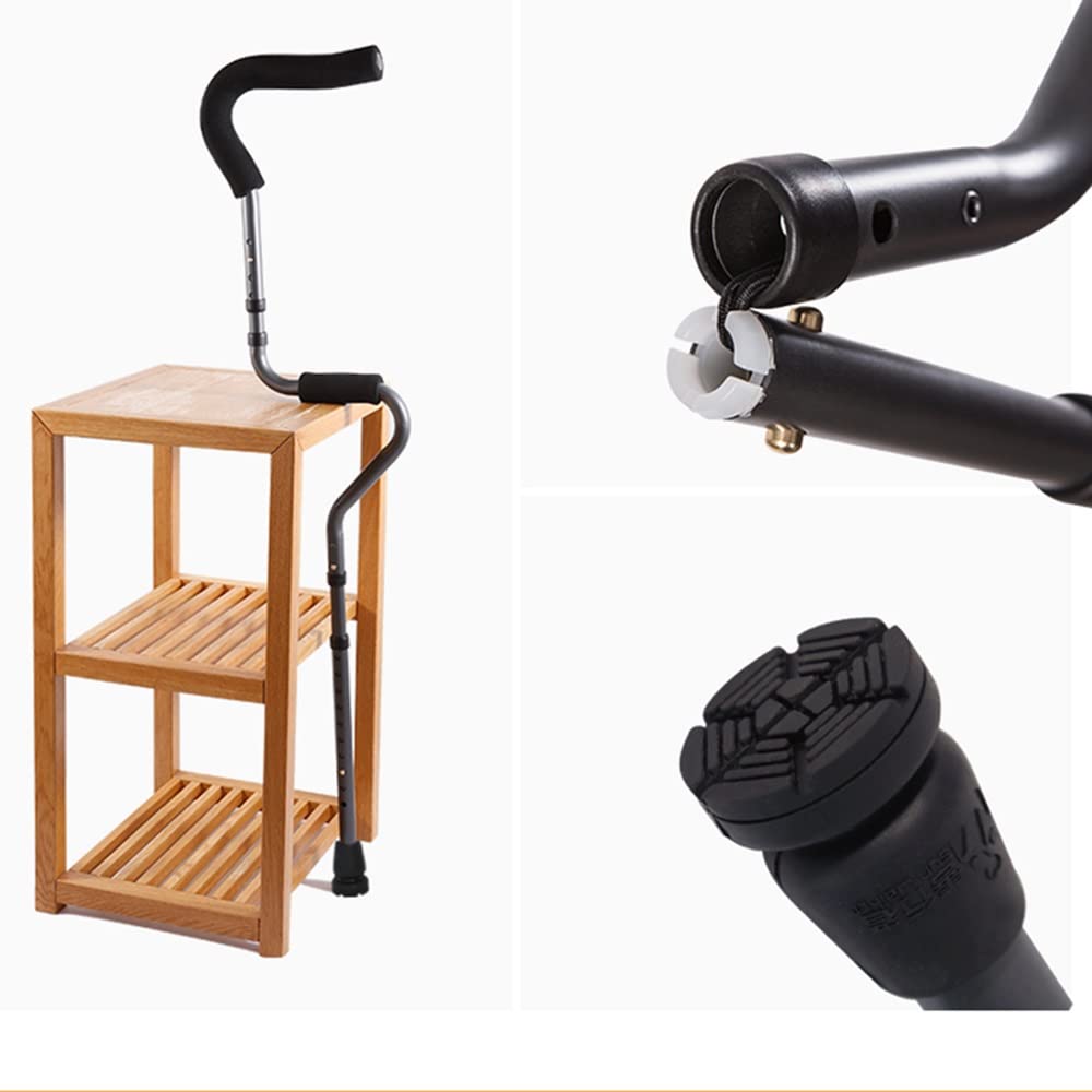 Muletas Axilares Plegables Da Aluminio, S-Type Muleta Ortopédicas para Adultos, Muletas para Caminar Telescópica, Regulables En Altura, Resistentes/portátil (Size : 1PCS)