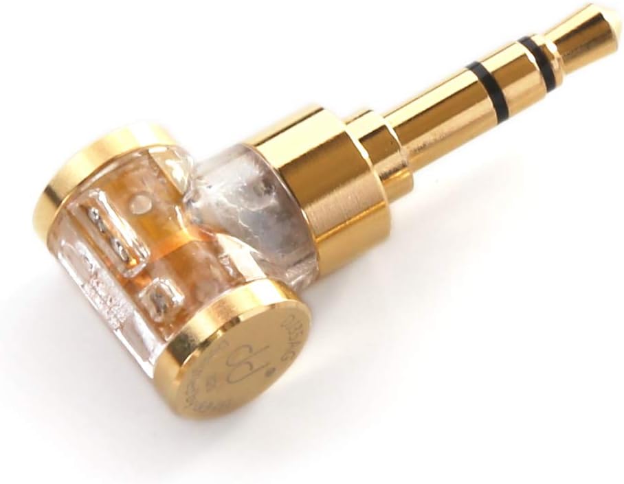 DD ddHiFi DJ35AG 2.5mm Balanced Female to 3.5mm Male Headphone Jack Adapter with 24k Gold Plated Copper Plug, the Upgraded Gold Version of Audio Converter for Earphone, Music Player and Amplifier
