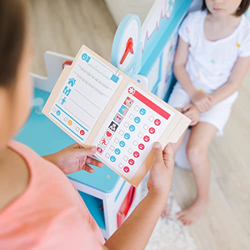 Melissa & Doug Wooden Get Well Doctor Activity Center - Waiting Room, Exam Room, Check-In Area - Toddler Playset, Doctors Office Pretend Play Set For Kids Ages 3+ #TOP7