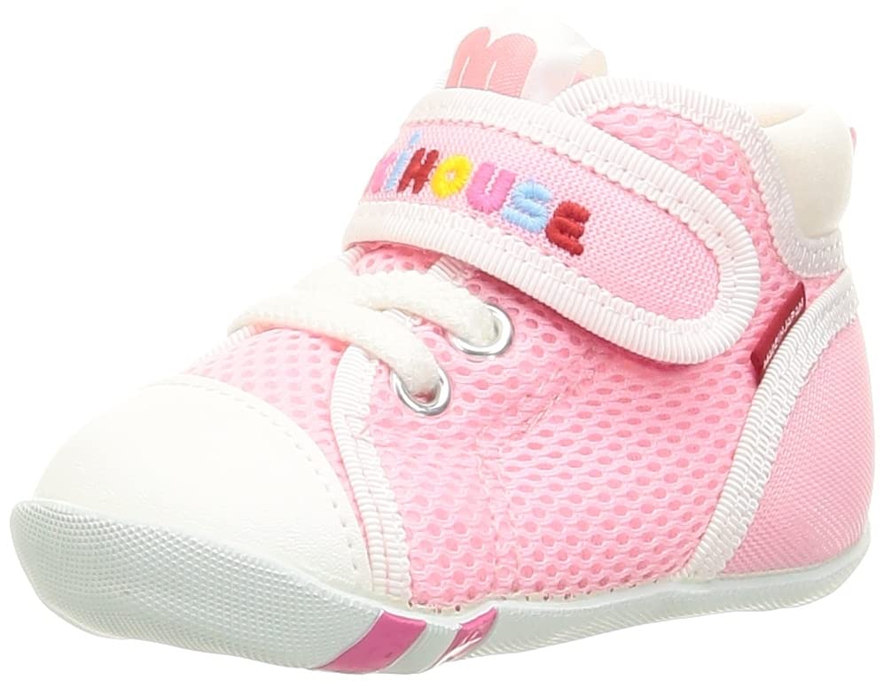 Miki House 12-9301-499 Baby Shoes, Pink, 12.5 cm